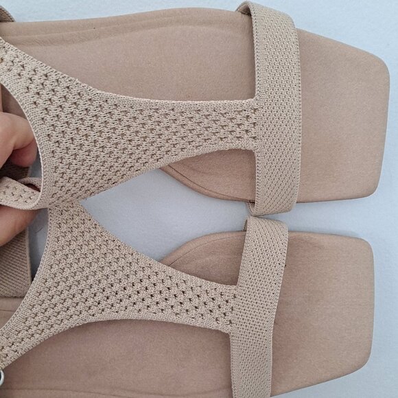 Vivaia Mia Tan T Strap Square Toe Sandals 10.5 42 - Picture 11 of 11